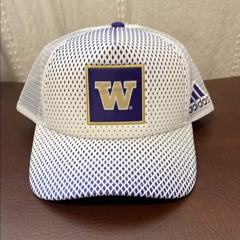 Adidas White and Purple Mesh Cap